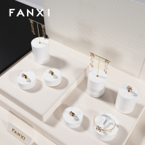 FANXI BRIGHT LIGHT WHITE JEWELRY SHOW Ring Seat Earrings Holder Bracelet round SZ029