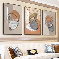 Morandi Color Abstract Living Room Decoration Painting Nordic Wind Creativity Geometric Triptych Modern Sofa Background Wall Hanging Painting