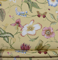 American original imported WQ empty mountain new rain trumpet flower butterfly American pastoral entrance TV background wall wallpaper