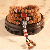 Master Cui Indonesia Vajra Bodhi son 108 hand string five-petal small meat ball Men and women play Buddha beads bracelet necklace