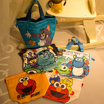 ins20 new bento bag Japanese lunch box bag drawstring storage bag portable lunch box bag mommy bag