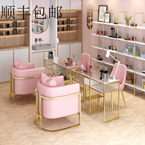 Personality custom ins new Japanese table nail table simple double-layer single double-person Net red shop set combination beauty