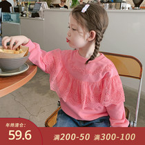 Foam home Custom childrens clothing 2021 new girl foreign air spring and autumn clothing baby autumn clothes childrens Korean version blouses