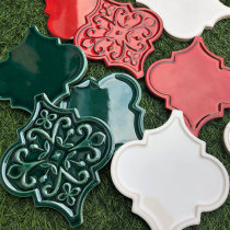 Otai dark green lantern brick Net red restaurant kitchen bathroom tile American retro bar background wall tiles