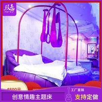 Hot Pins Themed Clubhouse Delight Red Bed Hotel Multifunction Smart Couple Remote Control Bed Hotel Electric Water Mattress