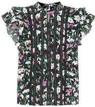 2021 VERONICA BEARD floral print cotton blend blouse