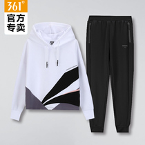 361 SPORTS SUIT WOMEN 2021 FALL NEW WARM EVEN HAT SWEATER JACKET KNITTED LONG PANTS CASUAL SPORTSWEAR