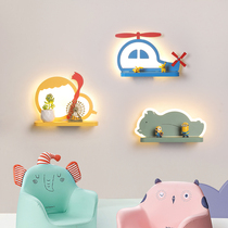 Wall lights simple modern led cartoon childrens bedroom lights creative personality boys and girls warm bedside lamps