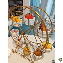 New European White Ferris wheel cup cake holder wedding dessert table paper cup holder 8 Cup rotating paper cup holder KTV