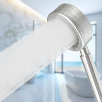 Space aluminum super pressurized bathroom faucet shower head water heater household shower head shower set