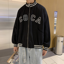 Spring and Autumn Korean version of the trend charge baseball uniform men ins tide card Hong Kong style couple handsome loose Joker jacket