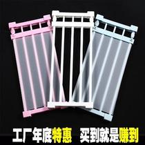 Nail-free retractable wardrobe Contained Stratified Partition Barrier compartment Cabinet Kitchen Bathroom Shelving Cabinet Finishing Racks