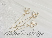 Vivivian Original Rhinestone Hairpin Simple Flash Bride Hairpin Bridesmaid Dress Accessories Headwear Jewelry
