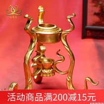 Tibet Ethnic Supplies Pure Copper Hand Crank Transfer Wheel Trifoot Base Hand Transfer Via Drum Base Special Price