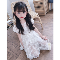 61 Girl Princess Dress Summer Dress Baby Foreign Air Skirt White Fluffy Dress Rehearsal For Childrens Dress Superfairy