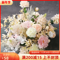 New wedding road flower Flower potted flower flower flower art table flower art stage flower wedding flower row potted flower high Branch finished flower art