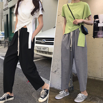 Big Code Broadlegged Pants Woman Spring Dress 2022 New Fat MM Loose Suitable for hip thigh thick 90% Harlan pants Chauder