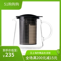 German Finlum Finum Filter Tea Water Tea Separation Glass Teapot Heat Resistant Office Double Glazed Cup