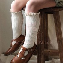 Domestic Spot Collegien Childrens Baby Lace Flower Lace Midbarrel Socks Retro Cute And Sweet