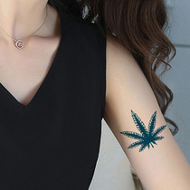Herbal tattoo stickers waterproof long-lasting simulation Net red female ins Wind men women do not reflect Maple Leaf big picture