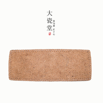 Large porcelain hall handmade brown hemp tea pot mat insulation coaster brown cushion cup holder kung fu tea set accessories