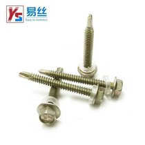 Outside hexagonal drilling tail flanged pad self - tapping screw - tail steel steel plate screw M5 2 series
