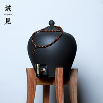 Domain See Taiwan household tea cylinder storage cylinder with faucet large purifier volcanic stone coarse ceramic storage tank