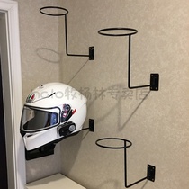  Motorcycle helmet display rack hat rack Wrought iron upper wall hat storage rack Hat holder shelf Helmet display rack