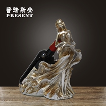 Nordic retro beauty red wine rack home red wine rack ornaments European style creative personality restaurant decoration wine cabinet ornaments