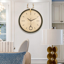 European wall clock watch living room household clock watch Nordic creative light luxury personality Simple modern silent big clock