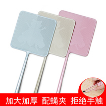  Thickened enlarged plastic shot mosquito repellent shot large silicone shot non-rotten soft fly swatter extended household long handle durable