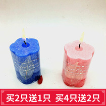 Scented candle Romantic birthday flower-shaped column wax smokeless incense European household creative fragrance scented blue candle