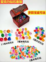 Children Toys Jewel Box Plastic Crystal Acrylic Super Diamond Boy Girl Princess Seven Color Treasure