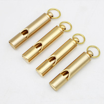 Brass key with pure copper retro personality whistle whistle pendant child outdoor survival training camp ringing gift