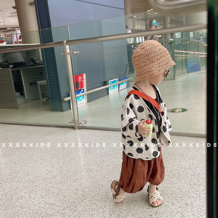 xxxxkids spring children cotton sweater Han board loose coat of literary and artistic cotton loose sweater