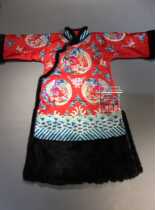  Cloud decoration totem womens mid-length robe ethnic style front and rear embroidery Old embroidery phoenix plus cotton plus wool dress female