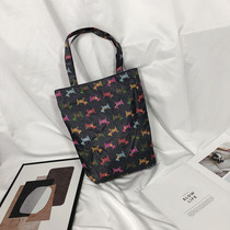 Foreign trade fashion handbag cute cartoon portable tarpaulin bag student remedial bag supermarket shopping bag environmental protection