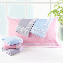 Pillow towel cotton pair of high-grade European pillow headscarf cotton household towel-style whole towel