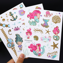 Childrens sticker tattoo sticker girl Princess Mermaid watch watermark sticker safe waterproof cartoon sticky Sticker