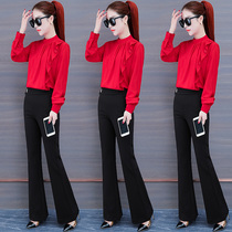 Set women light ripe 2021 spring and autumn pants professional temperament small man wear fashion early autumn two-piece set