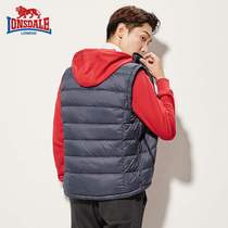 Dragon lion Dell autumn and winter new mens light warm down vest Korean version of the short sports vest down jacket