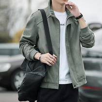 Mens coat spring and autumn trend Joker leisure sports clothes hooded jacket mens fashion brand gown autumn clothes