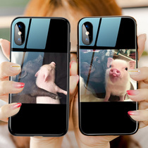 Couple mobile phone shell Apple X piggy iphone11 glass 6s net red 7plus Apple 12pro fun 12mini male xs max female XR funny 7 Xiu Eun