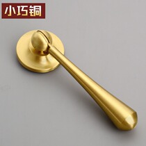 New Chinese pure copper cabinet door handle brass cupboard cabinet door handle drawer single-hole pendant pull handle Nordic brief