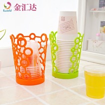 Jinhuida candy color creative European cup holder plastic paper cup storage rack multifunctional plastic cup drain rack Jianjun