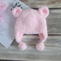 Baby bear ear protection bear hat handmade baby children autumn and winter men and women baby thick velvet tide cute cartoon hat