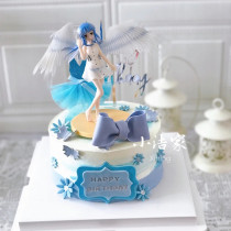 Net red Hatsune Miku cake ornaments Rabbit ears Hatsune Miku ornaments Angel girl ornaments Dessert table decoration