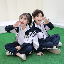 Primary school students middle school students new middle school childrens school uniforms mens and womens two-piece suits spring and summer sports school uniforms