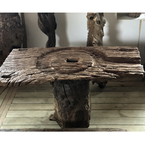 Root carving solid wood coffee table living room balcony weathered wood tea table courtyard Tea Room club drinking tea dry brewing table household