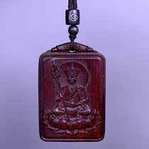 Indian small leaf purple sandalwood Tibetan king bodhisattva listed pendant red wood solid wood with no sign of buddha pendant hanging pendant